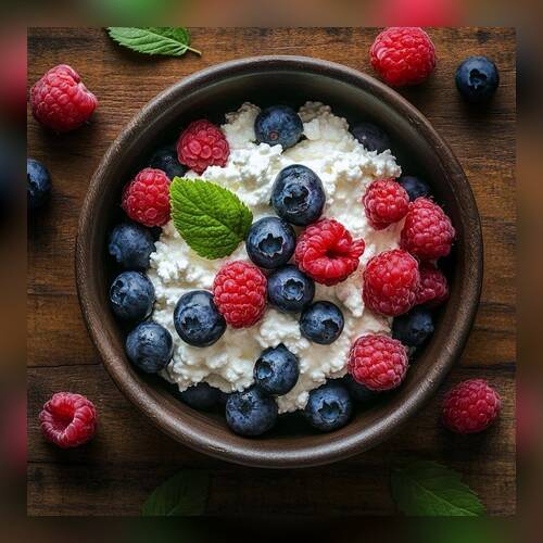 Творог с ягодой