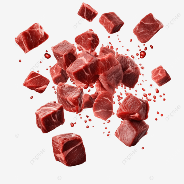 - Говядину нарезать крупными кусками.